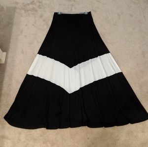 Black and White Maxi Skirt